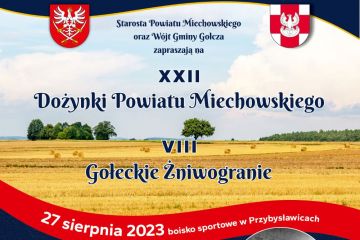 Dożynki Powiatu Miechowskiego już w niedzielę 27 sierpnia w gołczańskich Przybysławicach